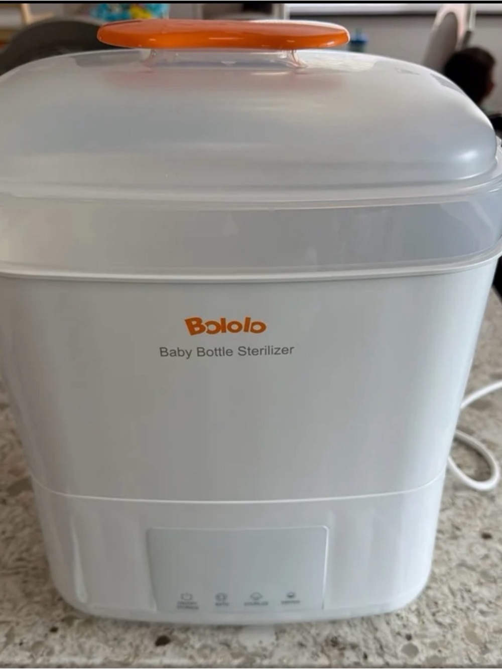 Amazon Bololo Baby Bottle Sterilizer in White and Orange